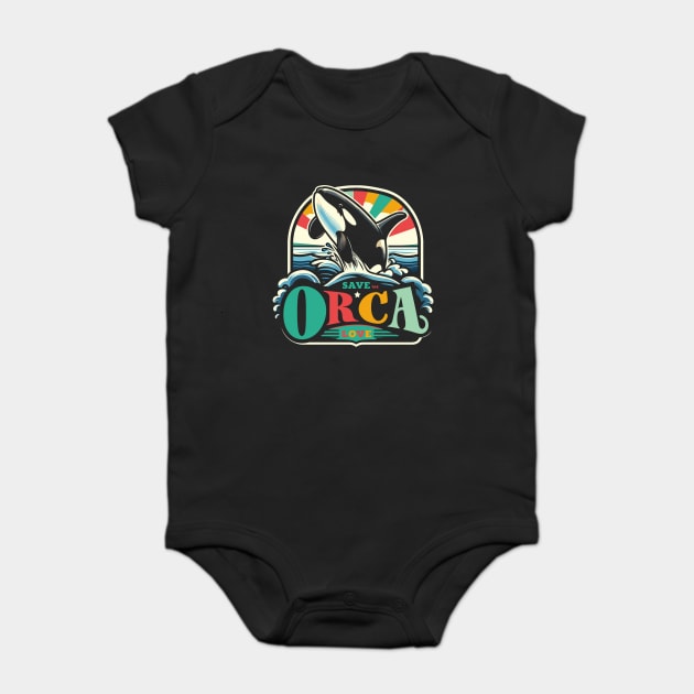 Save The Orca Baby Bodysuit by JessArty